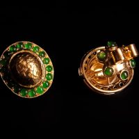 Jade Stud Earrings, jade earrings singapore, jade stud earrings, cosmos earrings, large jade earrings, roman gold earrings, roman style jewellery, moon earrings studs gold, Gem Gardener