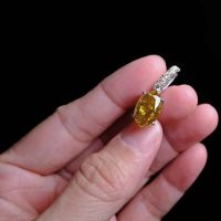 Fancy Yellow Diamond Pendant, 5ct fancy yellow diamond, 5ct diamond pendant necklace, fancy deep brown yellow diamond, yellow diamond pendant for sale, fancy yellow diamond for sale, diamond pendant singapore, Gem Gardener