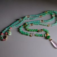 long bead necklace, court bead necklace, Chrysoprase Bead Necklace, long bead necklace gold, chrysoprase necklace gold, chrysoprase stone necklace, beads necklace singapore, chinese court necklace, chinese jade beaded necklace, beaded necklace singapore, beaded jewellery singapore, Gem Gardener