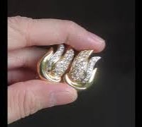 Vintage Diamond Cluster Earrings, diamond cluster earrings yellow gold, flame earrings gold, fan earrings gold, art deco diamond earrings, vintage diamond earrings for sale, diamond earrings singapore, Gem Gardener