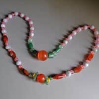 qing court necklace, chinese court beads, pyu beads, antique bead necklace, ancient bead necklace, Gem Gardener
