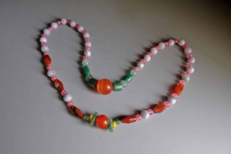 qing court necklace, chinese court beads, pyu beads, antique bead necklace, ancient bead necklace, Gem Gardener