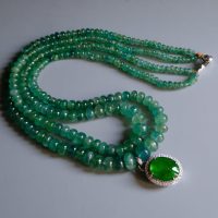 emerald bead necklace, Jade and Emerald Necklace, russian emerald beads necklace, emerald beads jewelry, fine beaded necklace, fine jewelry beaded necklace, jade necklace singapore, Gem Gardener