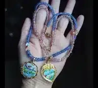 enamel pendants beaded necklace video