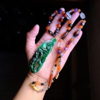 Qing Dynasty Jadeite, qing dynasty jade pendant, antique carved jade pendant, antique carved jade necklace, carved jadeite necklace, carved jade bead necklace, antique jade jewellery, antique jade jewellery, jade jewellery singapore, Gem Gardener