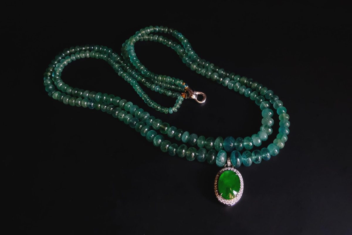 emerald bead necklace, Jade and Emerald Necklace, russian emerald beads necklace, emerald beads jewelry, fine beaded necklace, fine jewelry beaded necklace, jade necklace singapore, Gem Gardener
