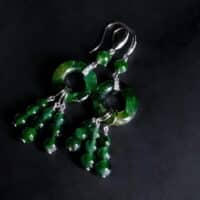 Jade Hoop Earrings, green jade dangle earrings, jade drop earrings gold, dark green jade earrings, intense green jadeite, dainty jade earrings, jadeite earrings singapore, jade earrings singapore, fine jade jewelry hong kong, jade jewellery singapore, Gem Gardener