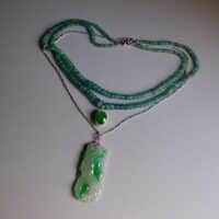 emerald bead necklace, Jade and Emerald Necklace, russian emerald beads necklace, emerald beads jewelry, fine beaded necklace, fine jewelry beaded necklace, jade necklace singapore, Gem Gardener