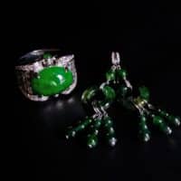 Jade Hoop Earrings, green jade dangle earrings, jade drop earrings gold, dark green jade earrings, intense green jadeite, dainty jade earrings, jadeite earrings singapore, jade earrings singapore, fine jade jewelry hong kong, jade jewellery singapore, Gem Gardener