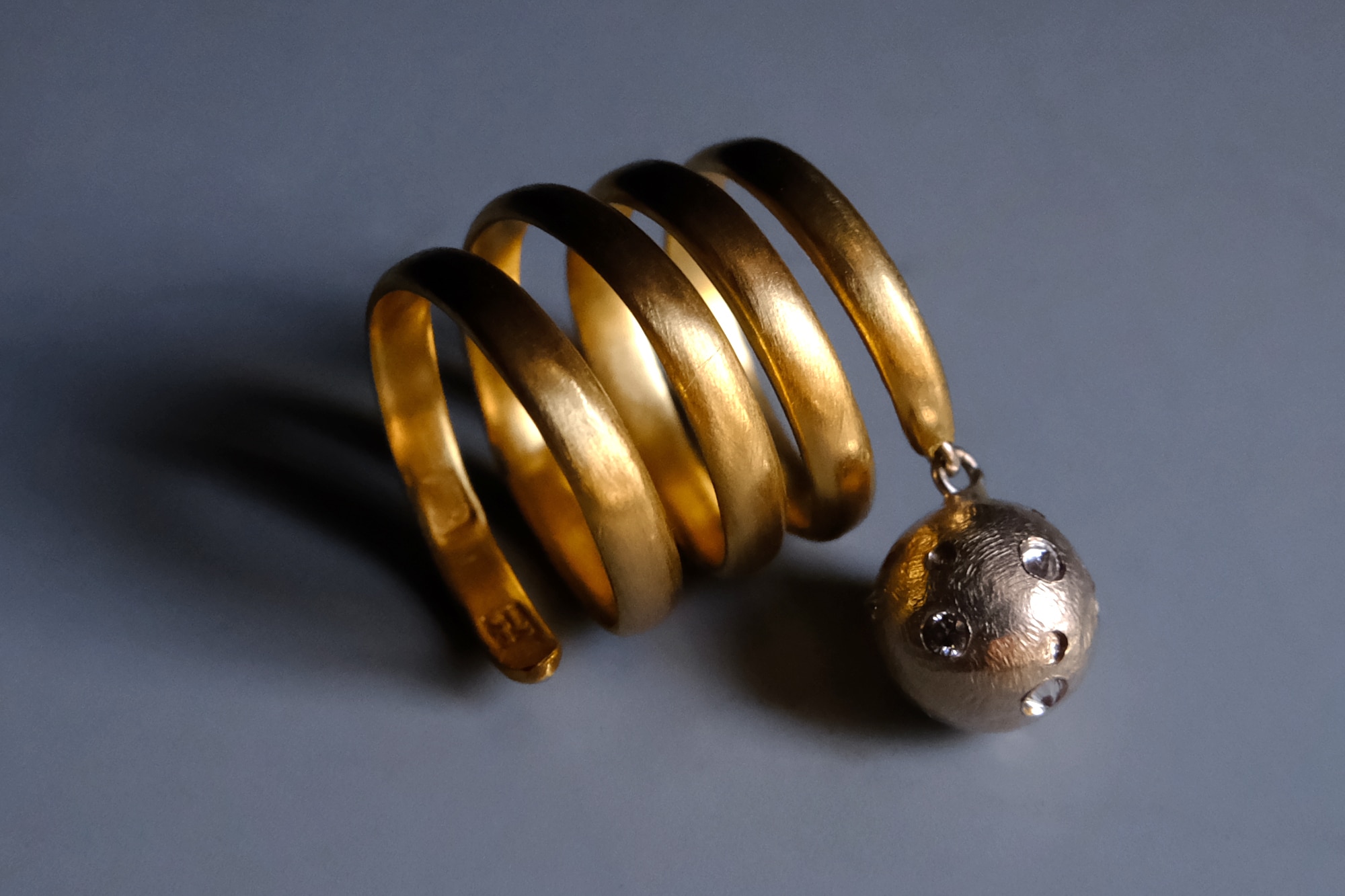Pinky Ring 22k Gold, pinky ring singapore, pinky ring women size 3, cool pinky rings, coil ring gold, Gem Gardener