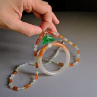 red jade pendant necklace, hololith jade, jade bangle necklace, red jade jewelry, red jade singapore, long jade bead necklace, jade jewellery singapore, jadeite pendant singapore, Gem Gardener