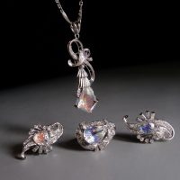 Moonstone Antique Jewelry, rainbow moonstone jewelry set, madagascar moonstone jewelry, madagascar rainbow moonstone jewelry, moonstone necklace singapore, antique moonstone earrings, Gem Gardener