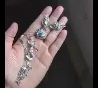 moonstone white gold jewelry set video