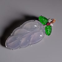 carved lavender jade pendant, lavender jade pendant, light lavender jadeite, purple jade pendant, carved leaf pendant, lavender jade jewelry, jade jewellery singapore, jade pendant singapore, Gem Gardener