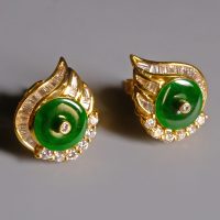 jade earrings and bracelet, vintage jade stud earrings gold, jade earrings singapore, jade bracelet singapore, yellow gold jade earrings, antique jadeite earrings, antique jade jewelry, Gem Gardener