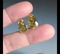 4ct yellow pear cut diamond pair video