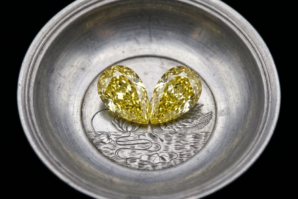 Pear Cut Diamond Earrings, Fancy Brownish Greenish Yellow Diamond, fancy brownish yellow diamond, fancy brown yellow diamond, buy loose diamond singapore, coloured diamonds singapore, Gem Gardener