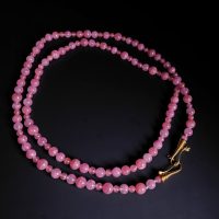 pink long beaded necklace, long natural stone bead necklace, long necklace singapore, beaded necklace singapore, long beaded necklace, rhodochrosite bead necklace, rhodonite bead necklace, fine jewelry beaded necklace, Gem Gardener