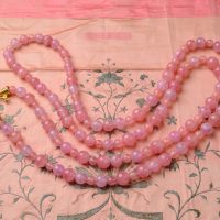 pink long beaded necklace, long natural stone bead necklace, long necklace singapore, beaded necklace singapore, long beaded necklace, rhodochrosite bead necklace, rhodonite bead necklace, fine jewelry beaded necklace, Gem Gardener